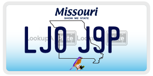 LJ0J9P  license plate in MO