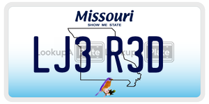 LJ3R3D  license plate in MO