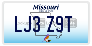 LJ3Z9T  license plate in MO