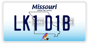 LK1D1B  license plate in MO