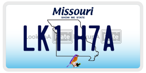 LK1H7A  license plate in MO