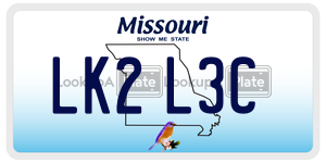 LK2L3C  license plate in MO