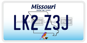 LK2Z3J  license plate in MO