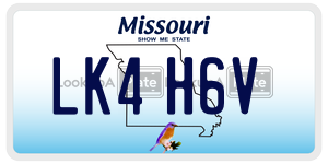 LK4H6V license plate in Missouri