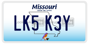 LK5K3Y  license plate in MO