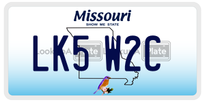 LK5W2C  license plate in MO