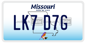 LK7D7G  license plate in MO