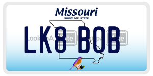 LK8B0B  license plate in MO
