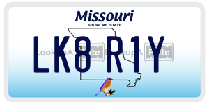 LK8R1Y  license plate in MO