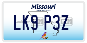LK9P3Z  license plate in MO