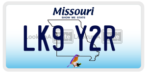 LK9Y2R  license plate in MO