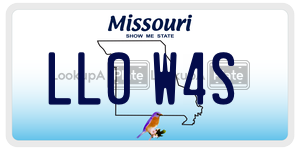 LL0W4S  license plate in MO