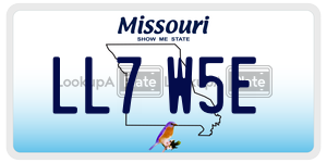 LL7W5E  license plate in MO