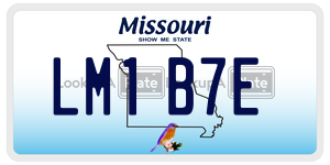 LM1B7E  license plate in MO
