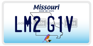 LM2G1V  license plate in MO