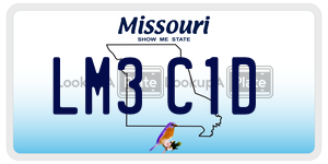 LM3C1D  license plate in MO