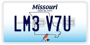 LM3V7U  license plate in MO