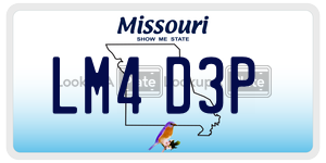 LM4D3P  license plate in MO