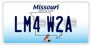 LM4W2A  license plate in MO