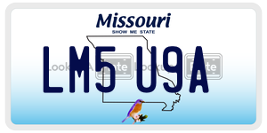 LM5U9A  license plate in MO
