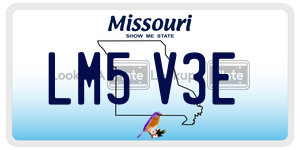 LM5V3E  license plate in MO