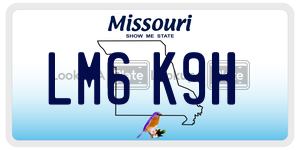 LM6K9H  license plate in MO