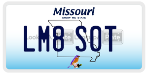 LM8S0T license plate in Missouri