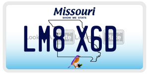 LM8X6D  license plate in MO
