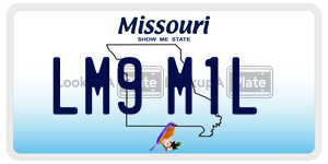 LM9M1L  license plate in MO