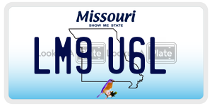 LM9U6L  license plate in MO