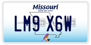 LM9X6W  license plate in MO
