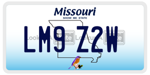 LM9Z2W  license plate in MO