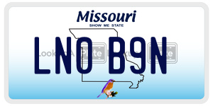 LN0B9N  license plate in MO