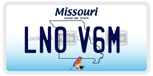 LN0V6M  license plate in MO