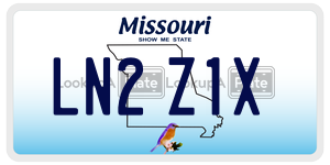LN2Z1X  license plate in MO