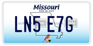 LN5E7G  license plate in MO