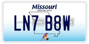 LN7B8W  license plate in MO