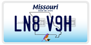 LN8V9H  license plate in MO