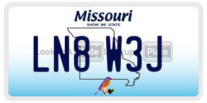 LN8W3J  license plate in MO
