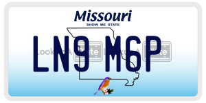 LN9M6P  license plate in MO