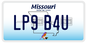 LP9B4U  license plate in MO