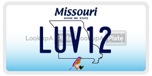 LUV12  license plate in MO