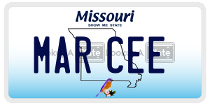 MARCEE license plate in Missouri