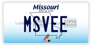 MSVEE  license plate in MO
