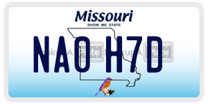 NA0H7D  license plate in MO