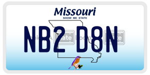 NB2D8N  license plate in MO