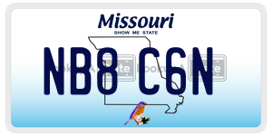 NB8C6N license plate in Missouri
