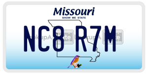 NC8R7M  license plate in MO
