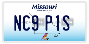 NC9P1S  license plate in MO