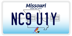 NC9U1Y license plate in Missouri